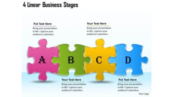 Timeline PowerPoint Template 4 Linear Business Stages Timeline PowerPoint Template 4 Linear Business Stages