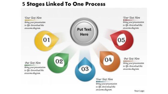 Timeline PowerPoint Template 5 Stages Linked To One Process Timeline PowerPoint Template 5 Stages Linked To One Process
