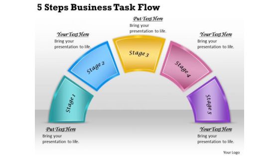 Timeline PowerPoint Template 5 Steps Business Task Flow Timeline PowerPoint Template 5 Steps Business Task Flow
