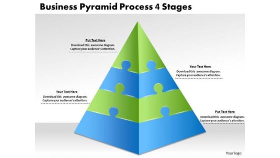Timeline PowerPoint Template Business Pyramid Process 4 Stages