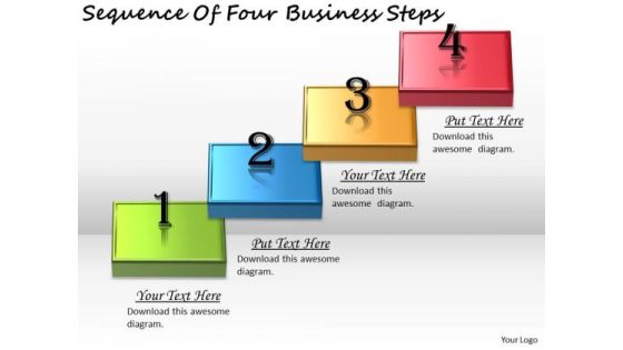 Timeline PowerPoint Template Sequence Of Four Business Steps