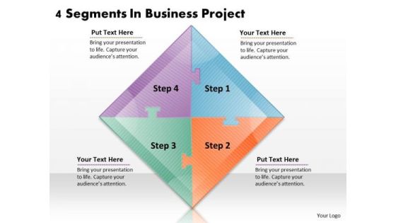 Timeline Ppt Template 4 Segments In Business Project Timeline Ppt Template 4 Segments In Business Project