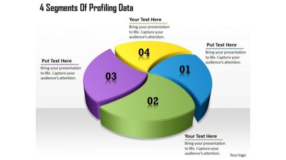 Timeline Ppt Template 4 Segments Of Profiling Data Timeline Ppt Template 4 Segments Of Profiling Data