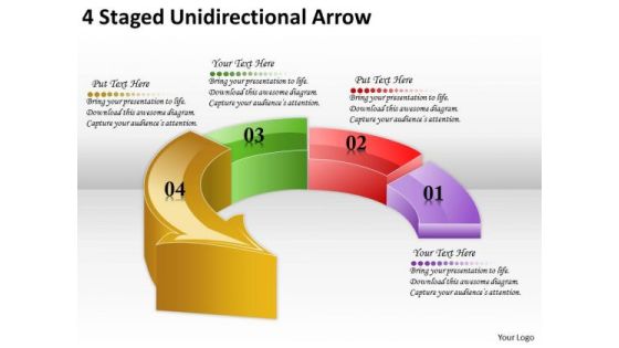 Timeline Ppt Template 4 Staged Unidirectional Arrow Timeline Ppt Template 4 Staged Unidirectional Arrow