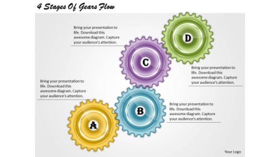 Timeline Ppt Template 4 Stages Of Gears Flow Timeline Ppt Template 4 Stages Of Gears Flow