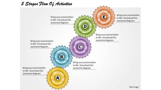 Timeline Ppt Template 5 Stages Flow Of Activities