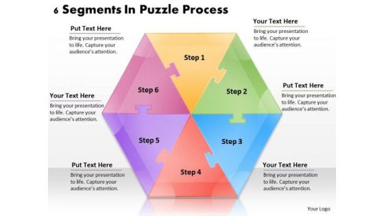 Timeline Ppt Template 6 Segments In Puzzle Process Timeline Ppt Template 6 Segments In Puzzle Process
