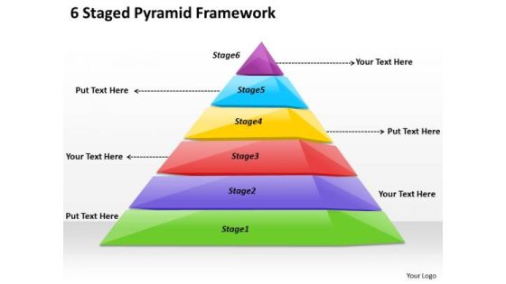 Timeline Ppt Template 6 Staged Pyramid Framework