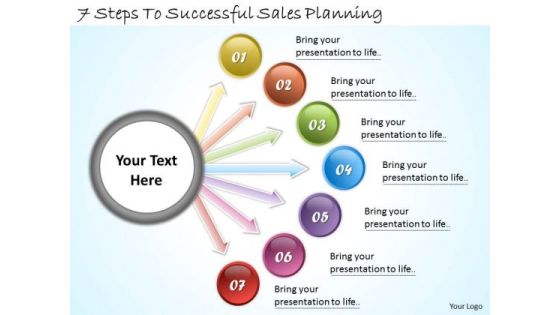 Timeline Ppt Template 7 Steps To Successful Sales Planning