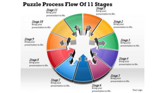 Timeline Ppt Template Puzzle Process Flow Of 11 Stages Timeline Ppt Template Puzzle Process Flow Of 11 Stages
