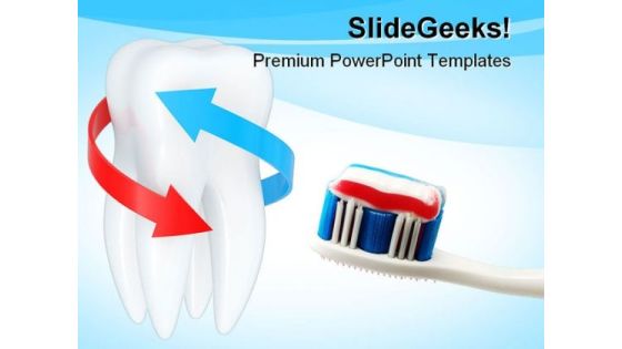 Tooth Brush Medical PowerPoint Backgrounds And Templates 1210