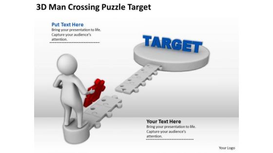 Top Business People 3d Man Crossing Puzzle Target PowerPoint Templates Top Business People 3d Man Crossing Puzzle Target PowerPoint Templates