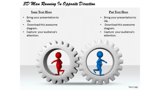Total Marketing Concepts 3d Man Running Opposite Direction Business Total Marketing Concepts 3d Man Running Opposite Direction Business