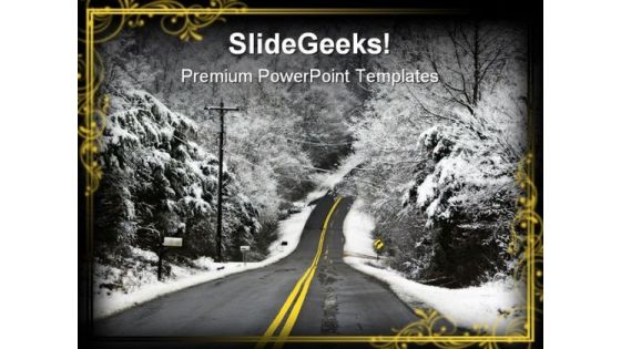 Tough Road Transportation PowerPoint Template 0610 Tough Road Transportation PowerPoint Template 0610