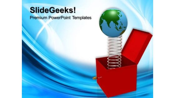 Toy With Jumping Box Globe PowerPoint Templates And PowerPoint Themes 0812