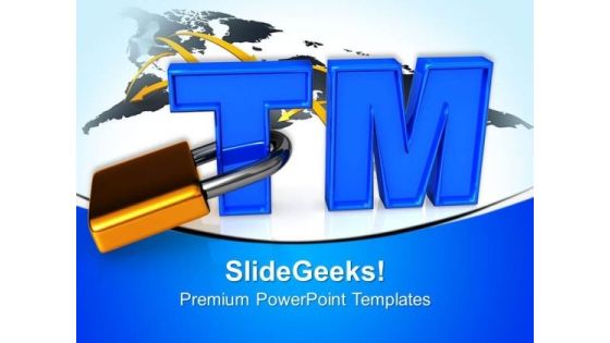 Trademark Sign With Padlock Security PowerPoint Templates And PowerPoint Themes 0612 Trademark Sign With Padlock Security PowerPoint Templates And PowerPoint Themes 0612