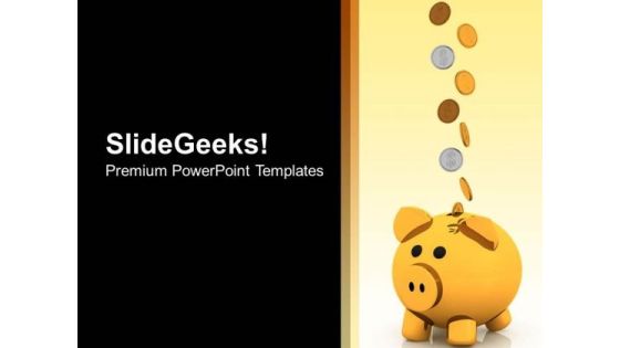 Transfer Money To Piggy Bank PowerPoint Templates Ppt Backgrounds For Slides 0213