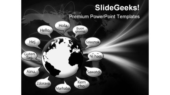 Translate Earth Languages Business PowerPoint Themes And PowerPoint Slides 0611