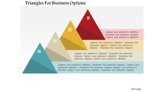 Triangles For Business Options Presentation Template Triangles For Business Options Presentation Template