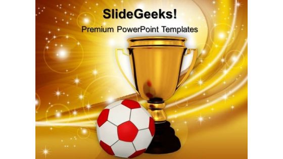 Trophy With A Football Competition PowerPoint Templates And PowerPoint Themes 1112 Trophy With A Football Competition PowerPoint Templates And PowerPoint Themes 1112