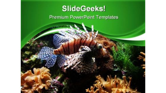 Turkey Pterois Volita Animals PowerPoint Themes And PowerPoint Slides 0411