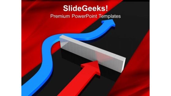 Two Arrows In Race Competition PowerPoint Templates Ppt Backgrounds For Slides 0213