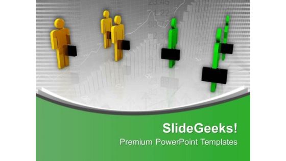 Two Different Teams Meeting Business Promotions PowerPoint Templates Ppt Backgrounds For Slides 0513