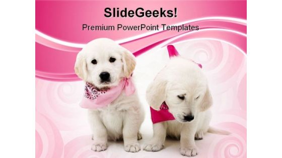 Two Puppies Animals PowerPoint Themes And PowerPoint Slides 0411 Two Puppies Animals PowerPoint Themes And PowerPoint Slides 0411
