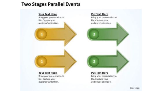 Two Stages Parallel Events Business Plan Ideas PowerPoint Slides Two Stages Parallel Events Business Plan Ideas PowerPoint Slides