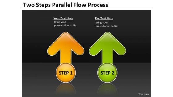 Two Steps Parallel Flow Process Fitness Business Plan PowerPoint Slides Two Steps Parallel Flow Process Fitness Business Plan PowerPoint Slides
