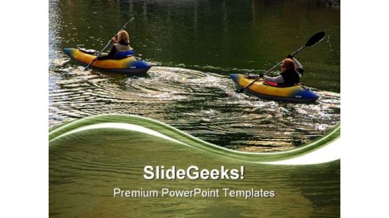 Two Women Kayakers Lifestyle PowerPoint Themes And PowerPoint Slides 0611 Two Women Kayakers Lifestyle PowerPoint Themes And PowerPoint Slides 0611