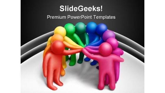 United Colors People PowerPoint Template 1110