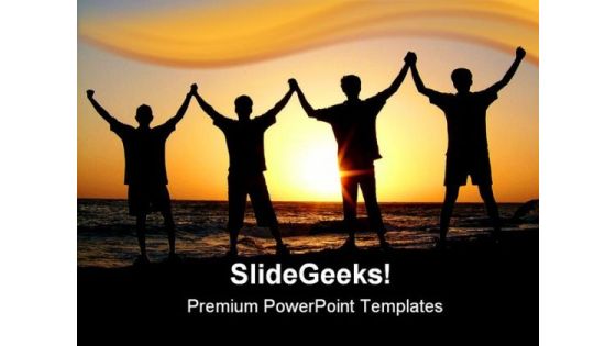 United People Teamwork PowerPoint Template 0810 United People Teamwork PowerPoint Template 0810