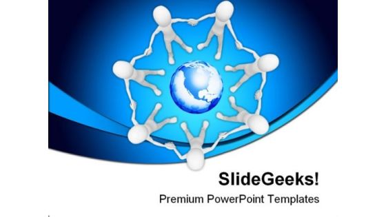 Unity People Globe PowerPoint Templates And PowerPoint Backgrounds 0311 Unity People Globe PowerPoint Templates And PowerPoint Backgrounds 0311
