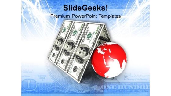 Us Dollar Bills With Globe PowerPoint Templates Ppt Backgrounds For Slides 0213 Us Dollar Bills With Globe PowerPoint Templates Ppt Backgrounds For Slides 0213