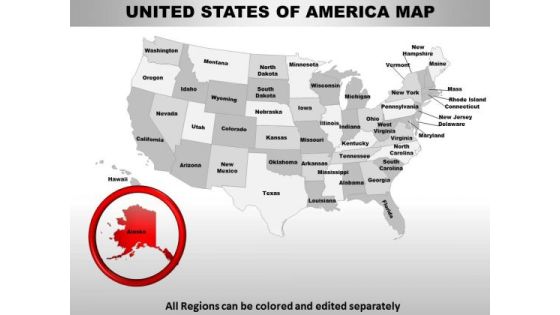 Usa Alaska State PowerPoint Maps Usa Alaska State PowerPoint Maps