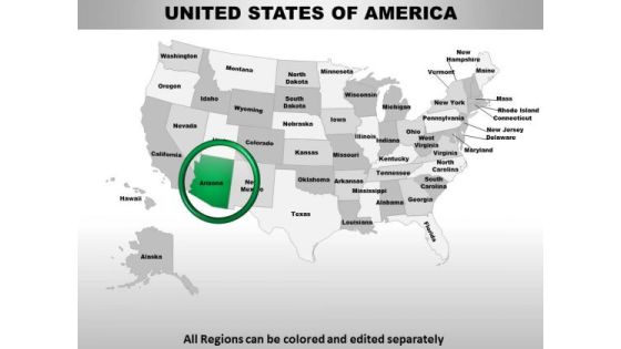 Usa Arizona State PowerPoint Maps Usa Arizona State PowerPoint Maps
