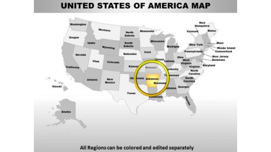Usa Arkansas State PowerPoint Maps Usa Arkansas State PowerPoint Maps