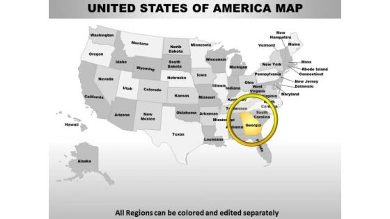 Usa Georgia State PowerPoint Maps Usa Georgia State PowerPoint Maps