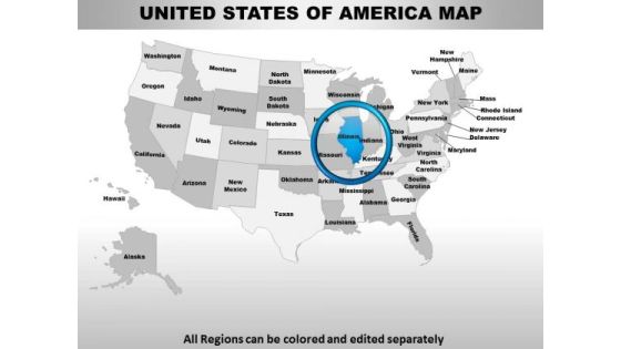 Usa Illinois State PowerPoint Maps Usa Illinois State PowerPoint Maps