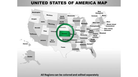 Usa Kansas State PowerPoint Maps Usa Kansas State PowerPoint Maps