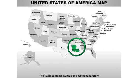 Usa Louisiana State PowerPoint Maps Usa Louisiana State PowerPoint Maps