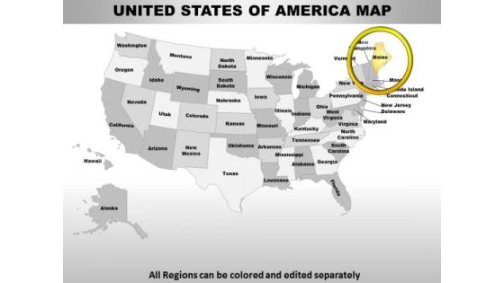 Usa Maine State PowerPoint Maps Usa Maine State PowerPoint Maps