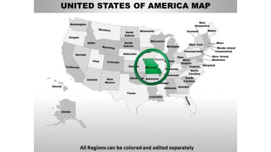 Usa Missouri State PowerPoint Maps Usa Missouri State PowerPoint Maps