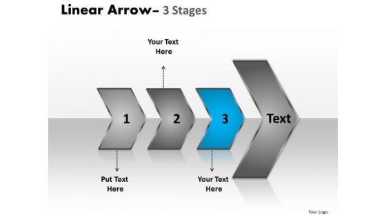 Usa Ppt Template Arrow Demonstration Of 3 Steps Project Management PowerPoint 4 Graphic