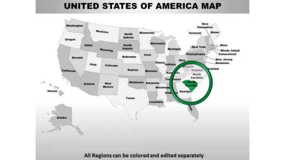 Usa South Carolina State PowerPoint Maps Usa South Carolina State PowerPoint Maps