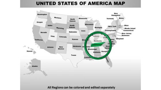 Usa Tennessee State PowerPoint Maps Usa Tennessee State PowerPoint Maps