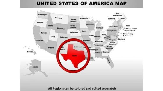 Usa Texas State PowerPoint Maps Usa Texas State PowerPoint Maps