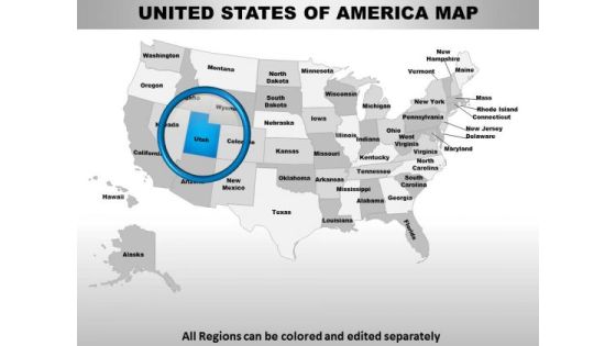 Usa Utah State PowerPoint Maps Usa Utah State PowerPoint Maps