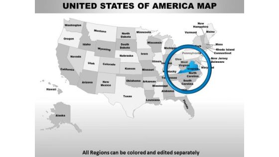 Usa Virginia State PowerPoint Maps Usa Virginia State PowerPoint Maps